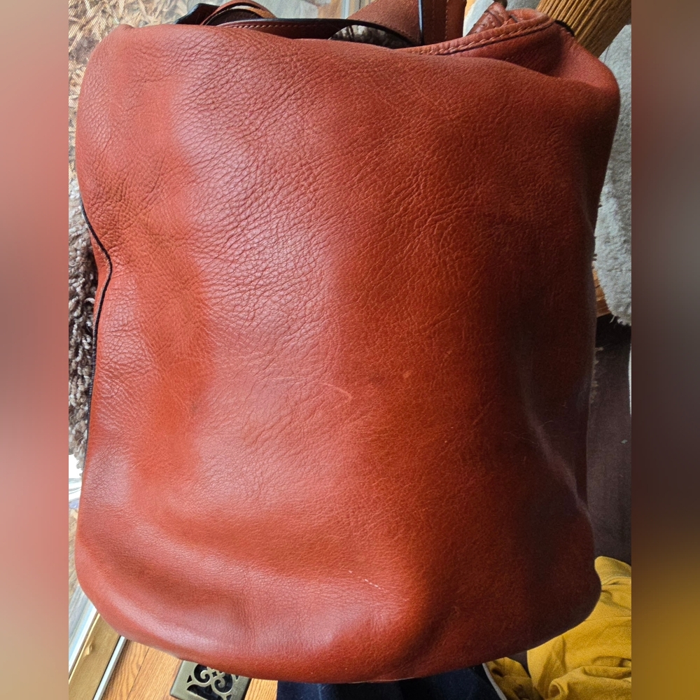 Vintage COACH 11423 Bleecker Tattersall Large WOMEN BUCKET Duffle Shoulder Bag
